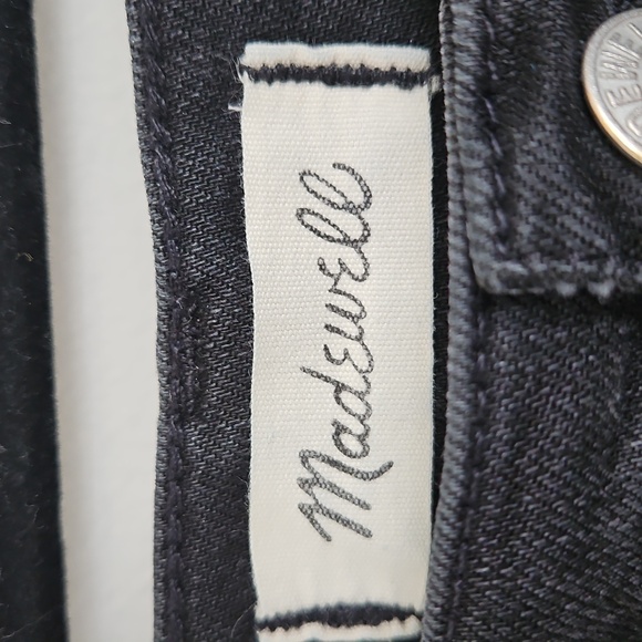 MADEWELL Slim Wide Leg Crop Women's Black Jeans 29 - Picture 4 of 11